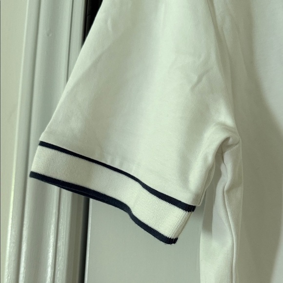 Hugo Boss White Polo with Navy Trim size M New - Picture 4 of 6